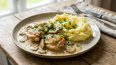 Kyckling i krämig svampsås: En enkel rätt med restaurangkänsla