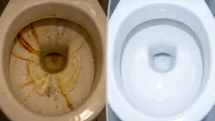 Bara tre droppar – ta enkelt bort rost och kalkavlagringar från toaletten